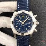 Replica Breitling Avenger Chronograph 43 A7750 Watch Blue Military Leather Strap